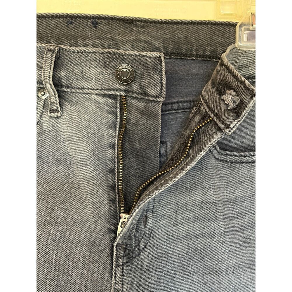 Gap Vintage Slim Mid Rise Jeans Size 28/6 Tall Gray Wash Stretch Denim - Picture 3 of 8